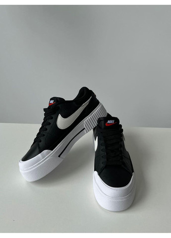 Чорні Осінні кросівки чоловічі nike court legacy lift black найк коурт легасі No Brand