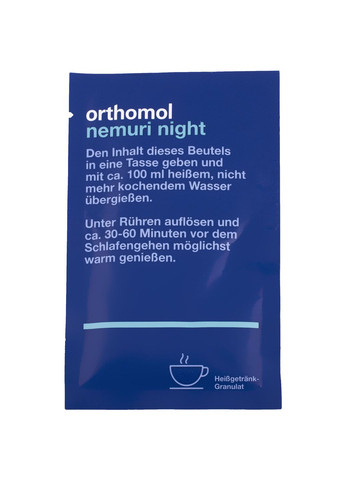 Вітаміни для покращення сну Nemuri night у формі розчинного напою (30 пакетиків на 30 днів) Orthomol (280265852)
