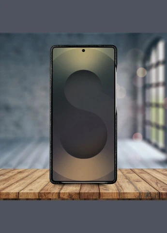 Шкіряна накладка Cover для Samsung Galaxy S25 Ultra Чорний (78585) Stenk (336212130)