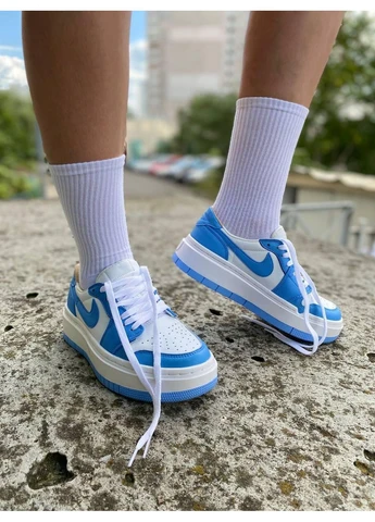 КРОССОВКИ ЖЕНСКИЕ NIKE AIR JORDAN 1 ELEVATE LOW UNIVERSITY BLUE DQ3698-141 НАЙК АИР ДЖОРДАН СИНИЕ No Brand синие демисезоны (391050320)