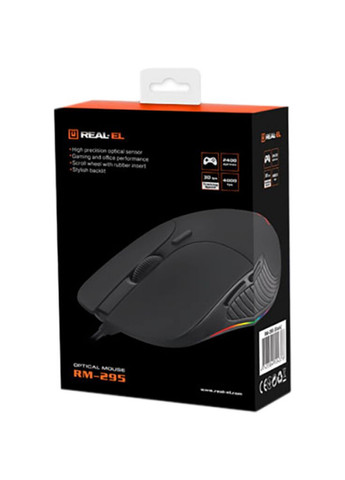 Мышка RM295 USB Black Real-El (280941139)