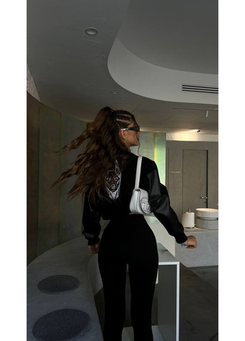 Женский бомбер с лосинами на кнопках (365822905)