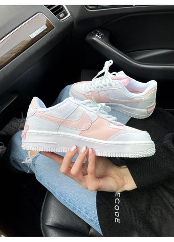 КРОСІВКИ ЖІНОЧІ NIKE AIR FORCE 1 SHADOW WHITE PINK НАЙК АІР ФОРС 1 ПРЕМІУМ No Brand рожеві демісезони (367169423)