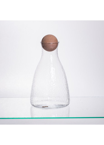 Набір для напоїв графин з бамбуковою кришкою та 6 склянок, прозорий 64486-37 Yiwu (369446741)