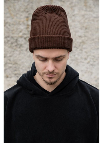 Подовжена трикотажна шапка Біні Докер Dominic Brown Without (363044262)