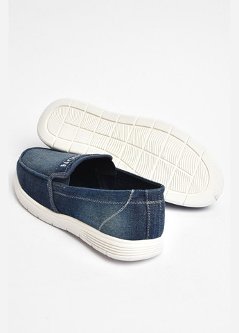 Голубые мокасины мужские голубого цвета текстиль Let's Shop