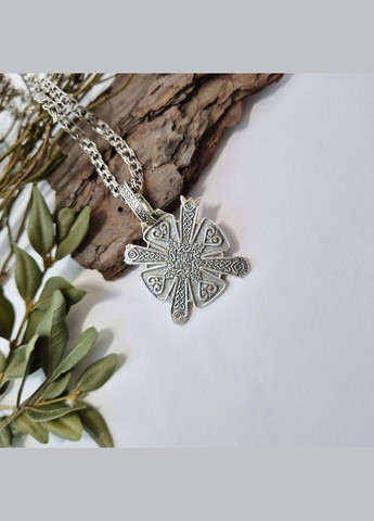 Срібна підвіска оберіг амулет Крес чорнене срібло 925 проби (АРТ.93668) 8.70г No Brand (337656683)