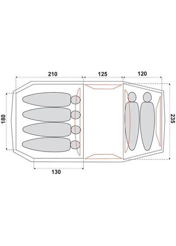Палатка шестиместная Split (fn_7673) Fjord Nansen (322208064)