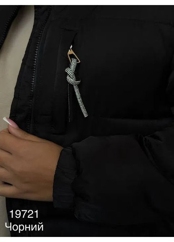 Черная зимняя женская куртка осень зима черная No Brand