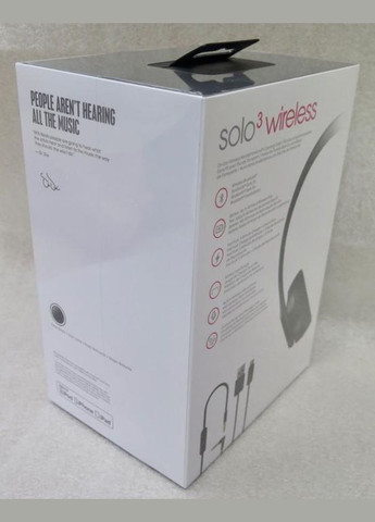 Накладні навушники Solo 3 Wireless Headphones Black (MP582) BEATS (292324079)