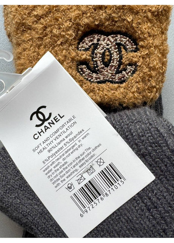 Комбинированные 1 пара высокие теплые стильные с пушистым манжетом (368337453)