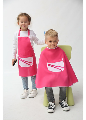 Набір перукаря дитячій (колір рожевий) Making накидка + фартух (348432813)