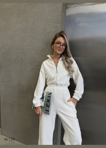 Комбинезон женский на флисе Liton комбинезон-брюки молочный повседневный флис