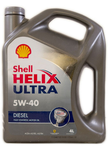Масло 5w40 4 л helix ultra дизельное Shell (282581696)