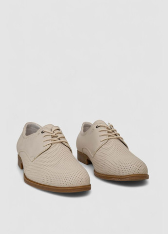 Бежевые туфли мужские с перфорацией,, 243rc1313 KangFu