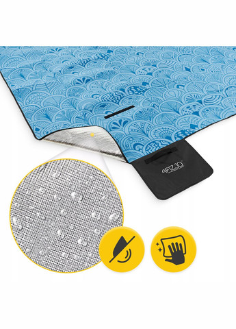 Килимок для пікніка та кемпінгу 200 x 200 см складний (P-5905973400947) 4FIZJO (333652173)