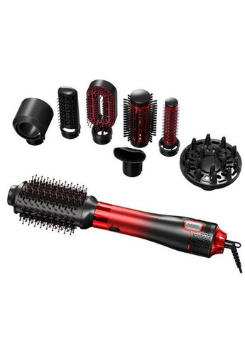 Электрическая фен-щетка V-488 стайлер 8в1 для укладки волос 1000-1100Вт Красный / Черный VGR (336146359)