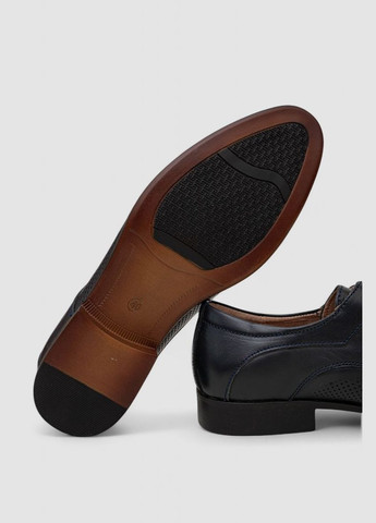 Темно-синие туфли мужские с перфорацией,, KangFu