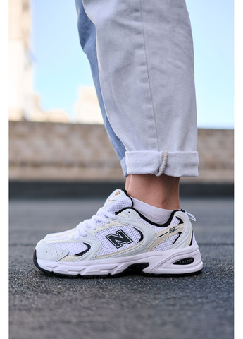 Чорні Осінні кросівки чоловічі new balance 530 white black logo v2 нью беланс 530 No Brand