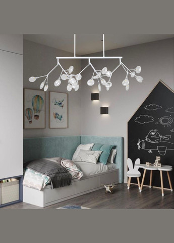 Біла люстра з скляних пелюсток на 27 ламп Petals (918-LP264-27 WH+CL) No Brand (370072504)