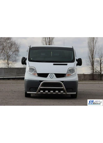 Кенгурятник з вусами WT003-15 (нерж.) для Nissan Primastar 2002-2014 рр CAN (389051502)