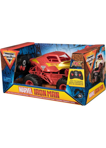 Монстр-трак на радиоуправлении Железный человек Оригинал Monster Jam Marvel Iron Man RC Monster Truck Spin Master (365251570)