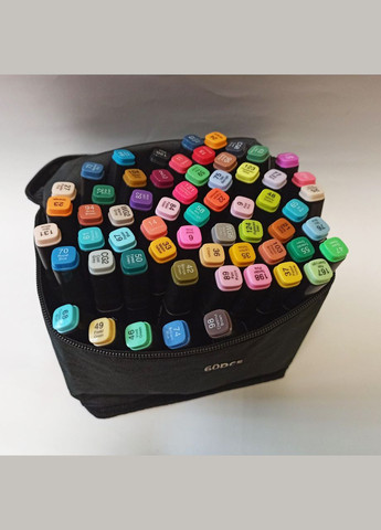 Маркера для скетчингу двосторонні markers 60 кольорів No Brand (315155389)