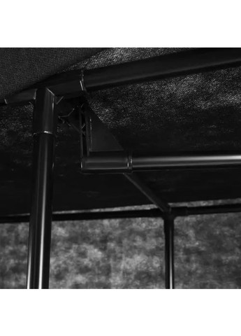 Раскладной мобильный текстильный тканевый шкаф с полками штангами для подвешивания XXL 170х170х42 см (478446-Prob) Черный Unbranded (306553423)