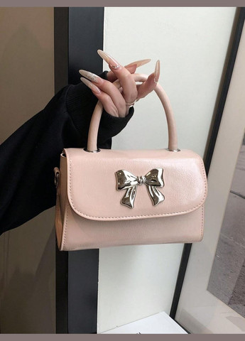 Жіноча класична сумка 1610 крос-боді через плече рожева No Brand (313235587)