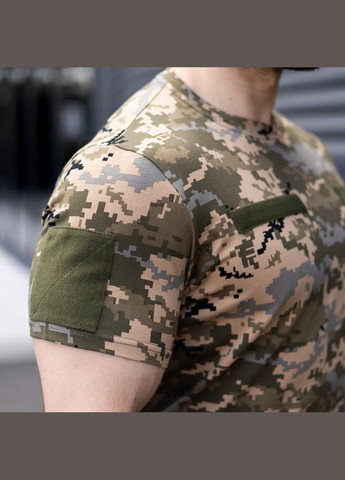Хакі (оливкова) футболка peremoga військова піксель Pobedov