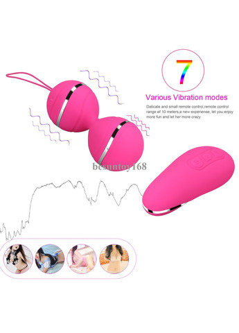 Шарики кегеля вагинальные с вибрацией и дистанционным управлением Vibro Balls + Пульт с вибрацией Фиолетовый Lovetoy (303902968)
