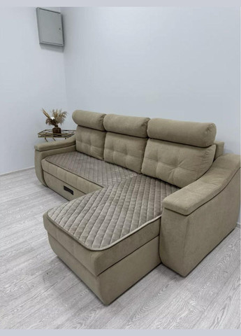 Набір накидок на диван 3в1 90х210 та 2шт 90х160 Капучино (П4К-am-divandek-0015) No Brand (323160879)