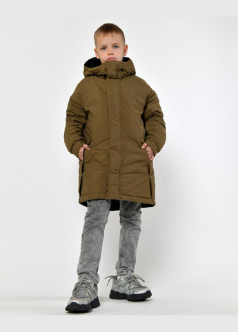 Оливковая (хаки) зимняя зимний парк для мальчиков от 6 до 17 лет X-Woyz