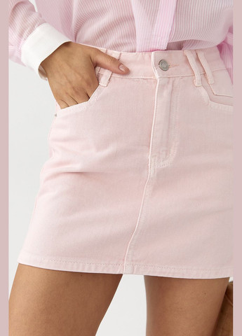 Джинсова міні-спідниця - рожевий колір Lurex (330988705)