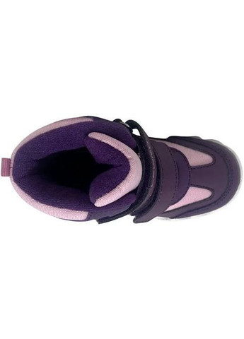 Фиолетовые спортивные, повседневные зимние стильные зимние фиолетово-розовые ботинки для девочки с утеплителем Lewro