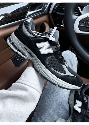 Чорні Осінні кросівки чоловічі new balance 2002r black white нью беланс 2002r No Brand