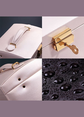 Скринька SP-01111 Pink для прикрас і ювелірних виробів трирівнева з дзеркалом 27 шт. Casegrace (352011289)