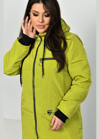 Зеленая женская удлиненная куртка цвет лайм р.48/50 449638 New Trend