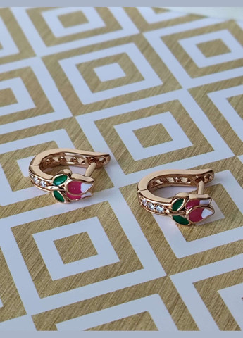 Позолочені сережки ксюпінг xuping позолота медичне золото медична сталь тюльпани квіти Xuping Jewelry (336190324)