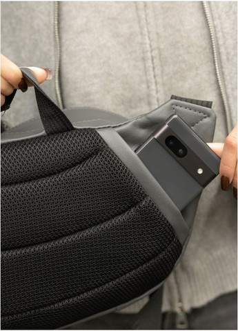 Большая женская поясная сумка бананка из экокожи Графитовая (867038721) Sambag (361244562)