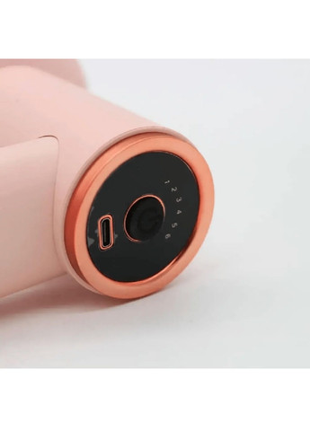 Комплект набір антицелюлітний акумуляторний ручний масажер для тіла з насадками фітнес гумками (479683-Prob) Рожевий Unbranded (322811100)