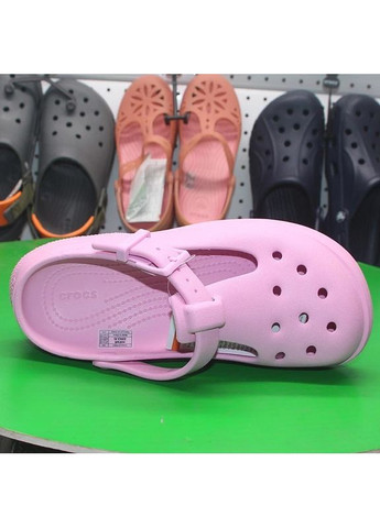 Розовые женские сандалии мэри джейн черные classic mary jane black Crocs