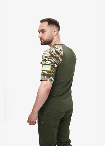 Футболка мужская тактическая с коротким рукавом "Sleeve" хаки пиксель милитари футболка камуфляж хлопок Intruder (341525262)