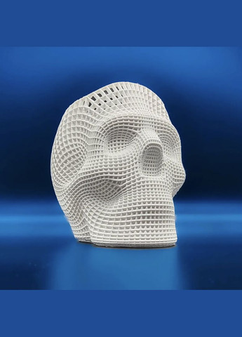 Подставка для канцелярских принадлежностей "Череп 3D" Органайзер для канцтоваров ручек и карандашей UA3D (303629343)