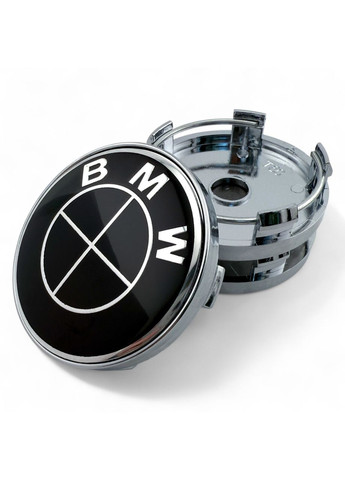 Ковпачки в диски БМВ заглушки для дисків 60/56 мм Чорним логотипом (4 шт.) BMW (354698481)