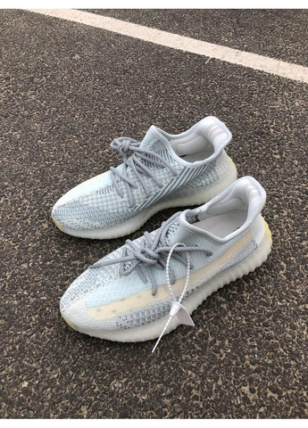 КРОССОВКИ ЖЕНСКИЕ ADIDAS YEEZY BOOST 350 V2 CLOUD WHITE REFLECTIVE 2.0 АДИДАС ИЗИ БУСТ No Brand серые демисезоны (367175987)
