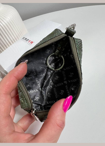 Ключниця Туреччина натуральна шкіра на змійці зелена кроко Karya (341322715)