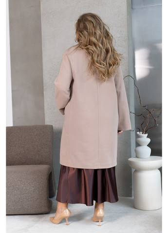 Бежевое демисезонное Пальто однобортное Minova