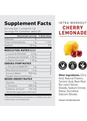 Предтренировочный комплекс Intra-Workout 314g (Cherry Lemonade) Kaged Muscle (401861277)