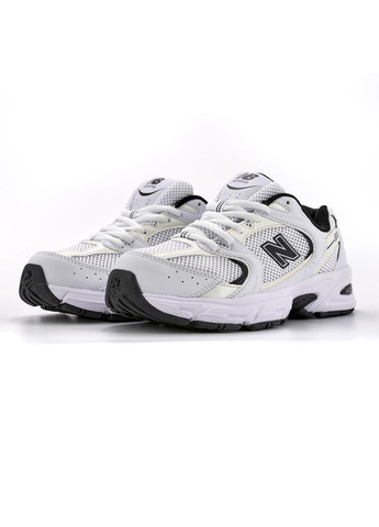 Чорні Осінні кросівки чоловічі new balance 530 white black logo v2 нью беланс 530 No Brand